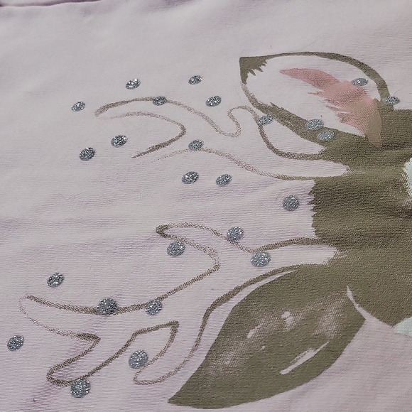 CHRISTMAS CARTER'S Reindeer girl's long sleeve shirt with sparkles size 6x - Picture 2 of 5